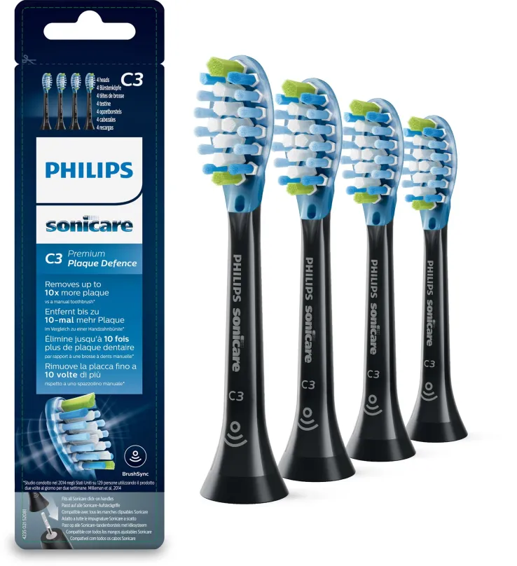 Náhradná hlavica k zubnej kefke Philips Sonicare Premium Plaque Defense HX9044/33, 4 ks