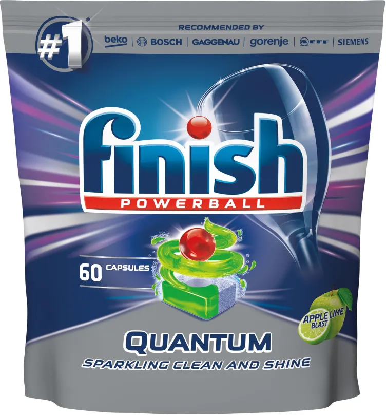 Tablety do umývačky FINISH Quantum Max Apple & Lime 60 ks