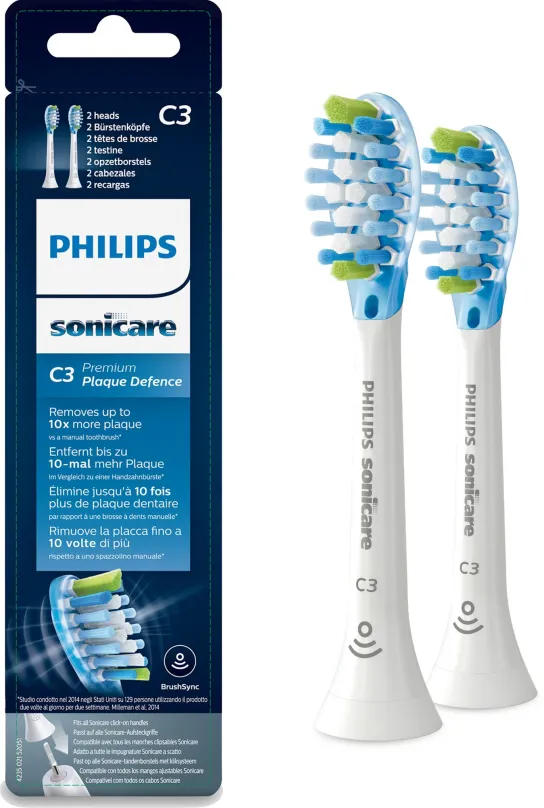 Náhradná hlavica k zubnej kefke Philips Sonicare Premium Plaque Defense HX9042/17, 2 ks