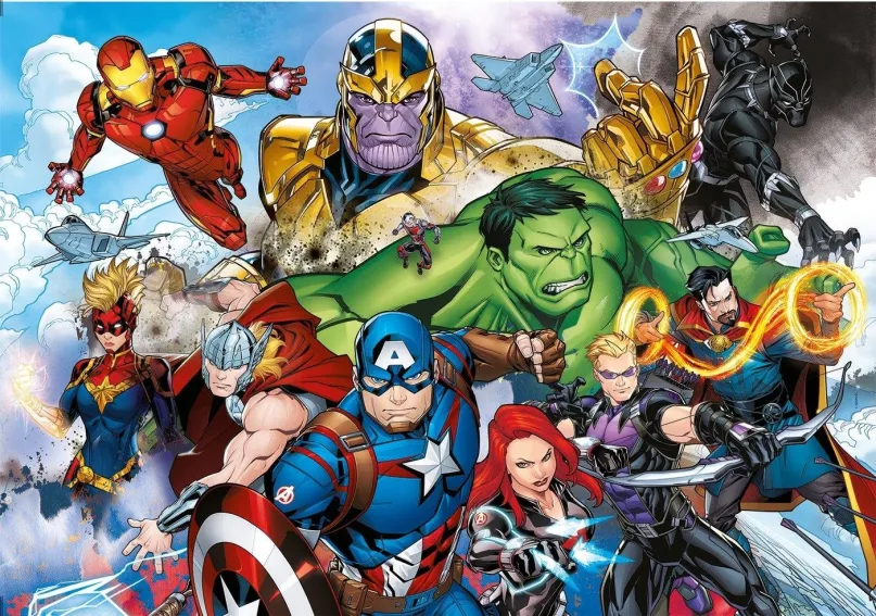 Puzzle Puzzle 104 Marvel Avengers, 104 dielikov v balení, téma filmy a seriály, vhodné od