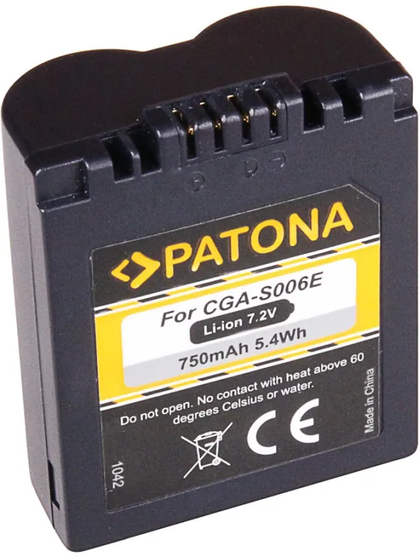 Batérie pre fotoaparát Paton pre Panasonic CGA-S006E 750mAh Li-Ion
