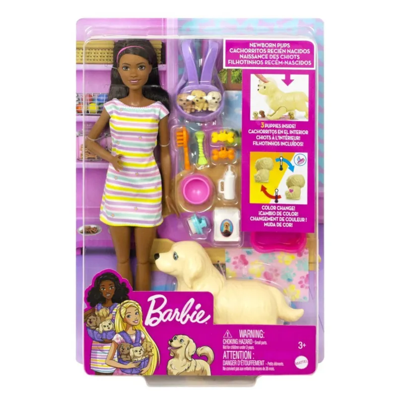 Mattel Barbie® Novonarodená šteniatka brunetka