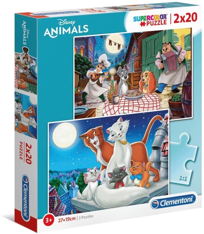 Puzzle Clementoni Puzzle Zvierací priatelia 2x20 dielikov