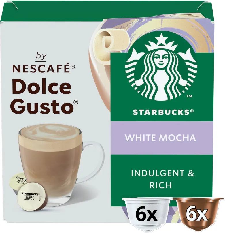 Kávové kapsule STARBUCKS® White Mocha by NESCAFE® DOLCE GUSTO®, 12 KAPSLÍ