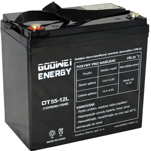 Trakčné batérie GOOWEI ENERGY OTL55-12, batérie 12V, 55Ah, DEEP CYCLE