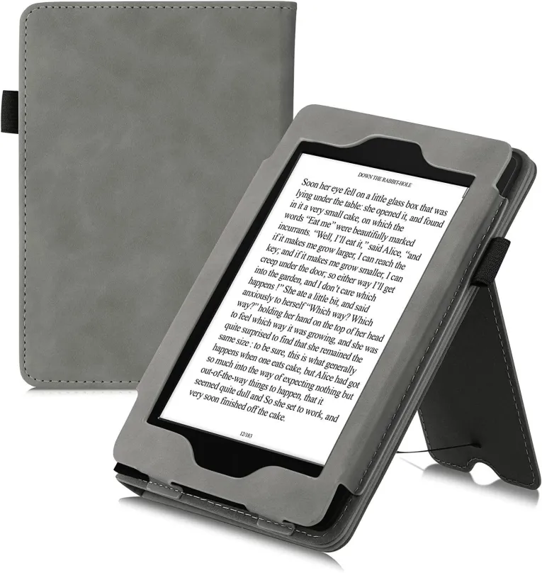 Púzdro na čítačku kníh KW Mobile - Nubuck Moon Grey - KW5762022 - Púzdro pre Amazon Kindle Paperwhite 1/2/3 - šedé