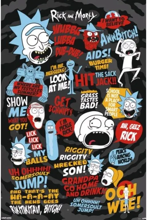 Plagát Rick & Morty - Quotes - plagát