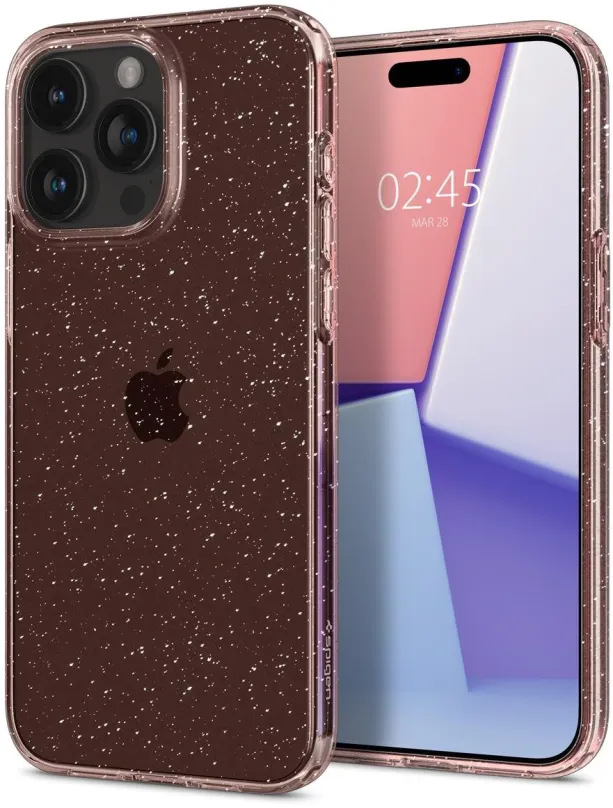 Kryt pre mobil Spigen Liquid Crystal Glitter Rose Quartz iPhone 15 Pro