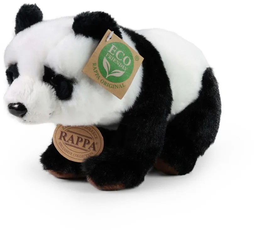 Plyšák RAPPA Plyšová panda sediaca alebo stojaca 22 cm, Eco-Friendly