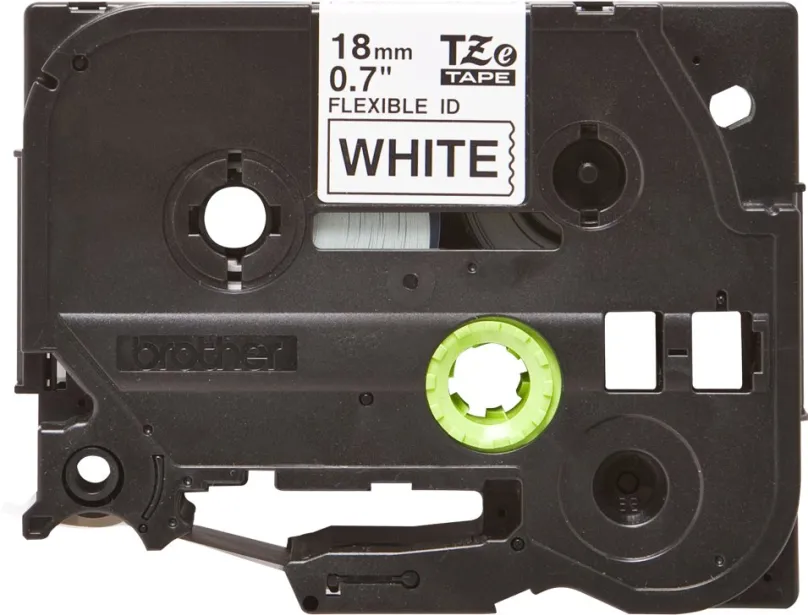 TZ páska Brother TZE-FX241, biela a čierna, 18mmx8m, laminovaná