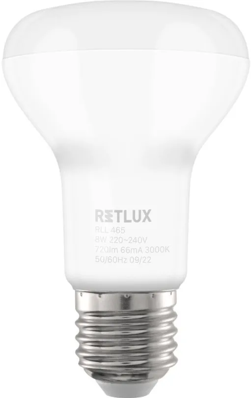 LED žiarovka RETLUX RLL 465 R63 E27 Spot 8W WW