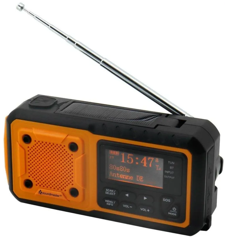 Rádio Soundmaster DAB112OR, klasické a rádiobudík, prenosné, DAB+ a FM tuner s 40 predvoľb