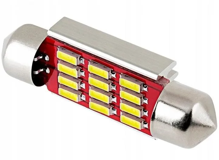 LED autožiarovka Rabel 39 mm Canbus 12 smd 4014 C5W C10W SV8,5 biela + stabilizátor