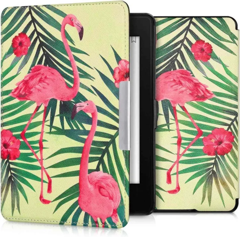 Púzdro na čítačku kníh KW Mobile - Flamingos & Palm Trees - KW2582427 - Púzdro pre Amazon Kindle Paperwhite 1/2/3 - svetlo