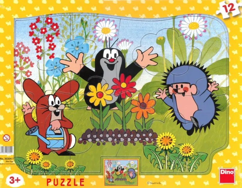 DINO Puzzle Krtko záhradníkom 12 dielikov