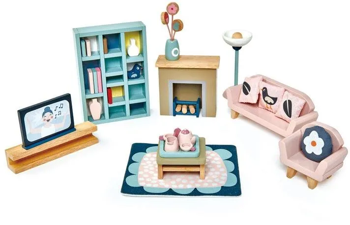 Nábytok pre bábiky Tender Leaf Dolls House Sitting Room Furniture