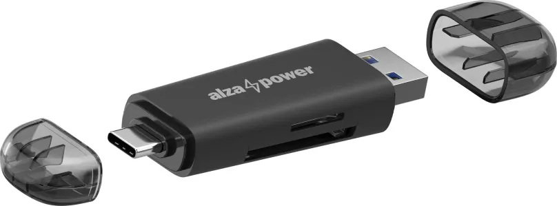 Čítačka kariet AlzaPower 2in1 Multi-function Memory Card Reader čierna