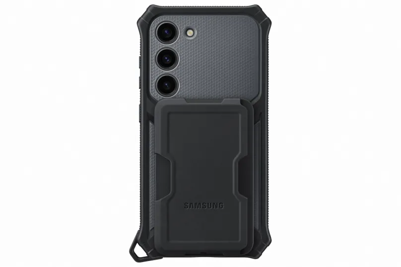 Kryt na mobil Samsung Galaxy S23 Ochranný kryt s odnímateľným úchytom na príslušenstvo Black
