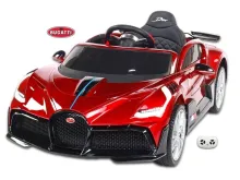 Elektrické auto Bugatti Divo s 2.4G DO, otváracími dverami, EVA kolesami, USB, LED osvetlenie, luxusné športiak, lakovaný čierny