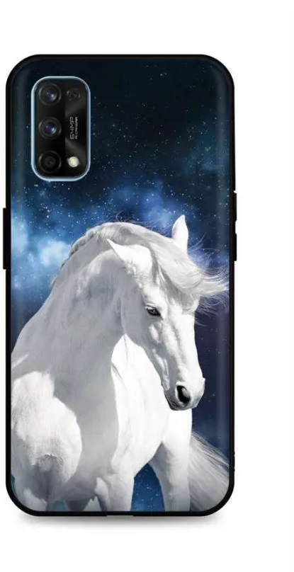 Kryt na mobil TopQ Realme 7 Pre silikón White Horse 54984
