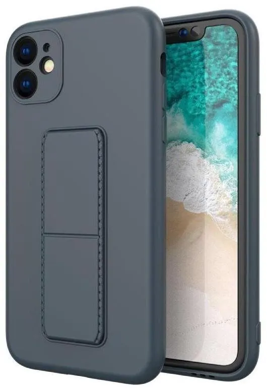 Kryt na mobil Kickstand silikónový kryt na Samsung Galaxy M31s, modrý
