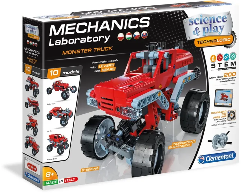 Vyrábanie pre deti Mechanické laboratórium Monster Truck 10 modelov