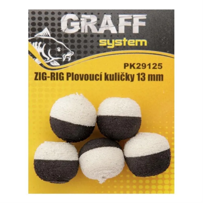 Graff Zig-Rig Plávajúce guličky 13mm Čierna/Biela