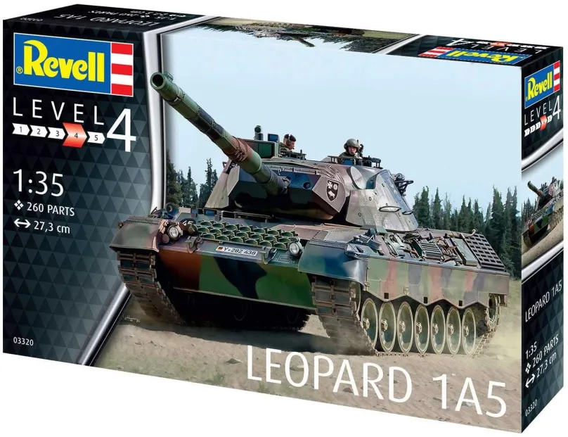 Model tanku Plastic ModelKit tank 03320 - Leopard 1A5, , typ modelu: tank, mierka: 1:35,