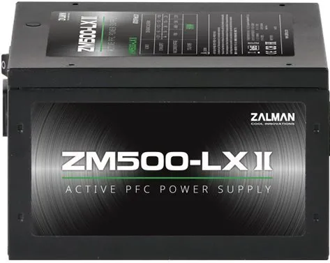 Počítačový zdroj Zalman ZM500-LX II, 500W, ATX, účinnosť 85%, 2 ks PCIe (8-pin/6+2-pin),