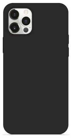 Kryt na mobil Epico Silikónový kryt na iPhone 12/12 Pro s podporou uchytenia MagSafe - čierny