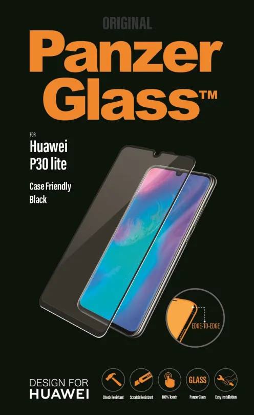 Ochranné sklo PanzerGlass Edge-to-Edge pre Huawei P30 lite čierne