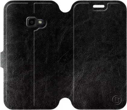 Kryt na mobil Flip púzdro na mobil Samsung Xcover 4 v prevedení Black&Gray so šedým vnútrom
