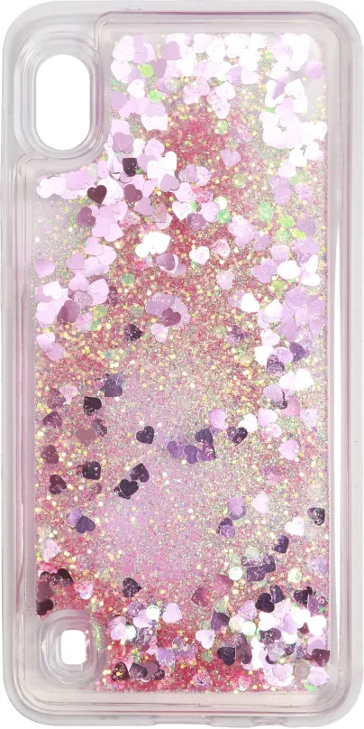 Kryt na mobil Iwill Glitter Liquid Heart Case pre Samsung Galaxy A10 Pink