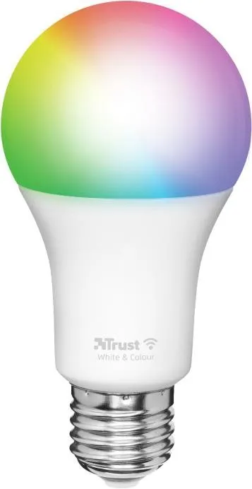 LED žiarovka Trust Smart WiFi LED RGB&white ambience Bulb E27 - farebná