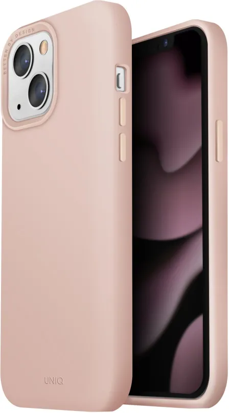 Kryt na mobil UNIQ Hybrid Lino Hue kryt s MagSafe pre iPhone 13 ružový