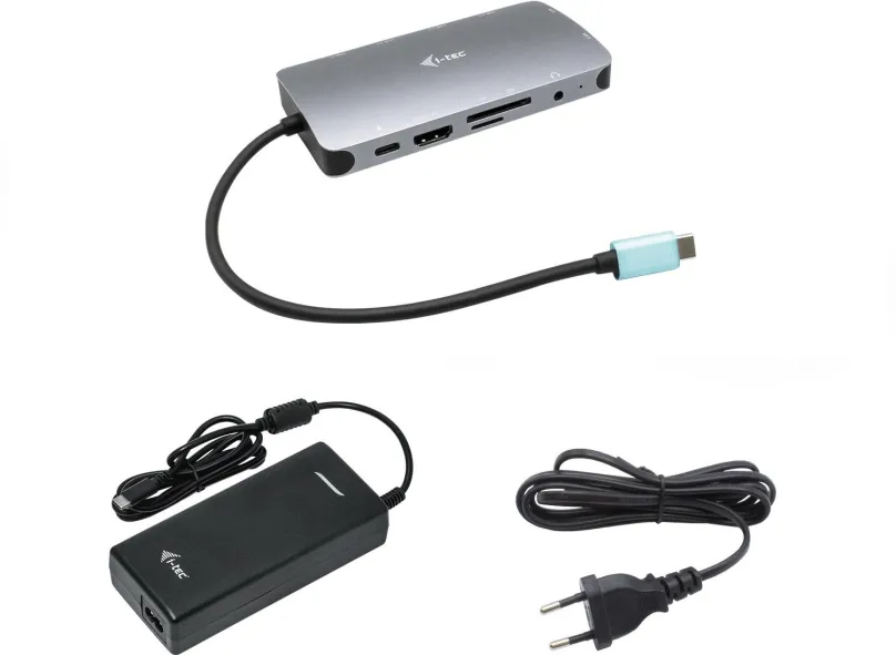 Dokovacia stanica i-tec USB-C Metal Nano Dock HDMI/VGA s LAN, Power Delivery 100W + zdroj 112W