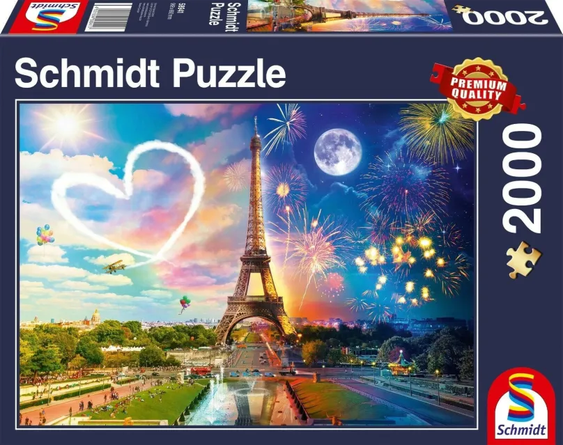 Puzzle Schmidt Puzzle Paríž cez deň, v noci 2000 dielikov