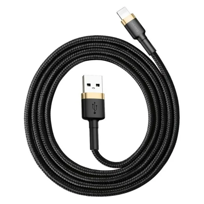 Baseus Cafule nabíjací / dátový kábel USB na Lightning 2,4 A 1m, zlatá-čierna