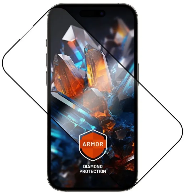 Ochranné sklo FIXED Armor s aplikátorom pre Apple iPhone 14 Pre čierne