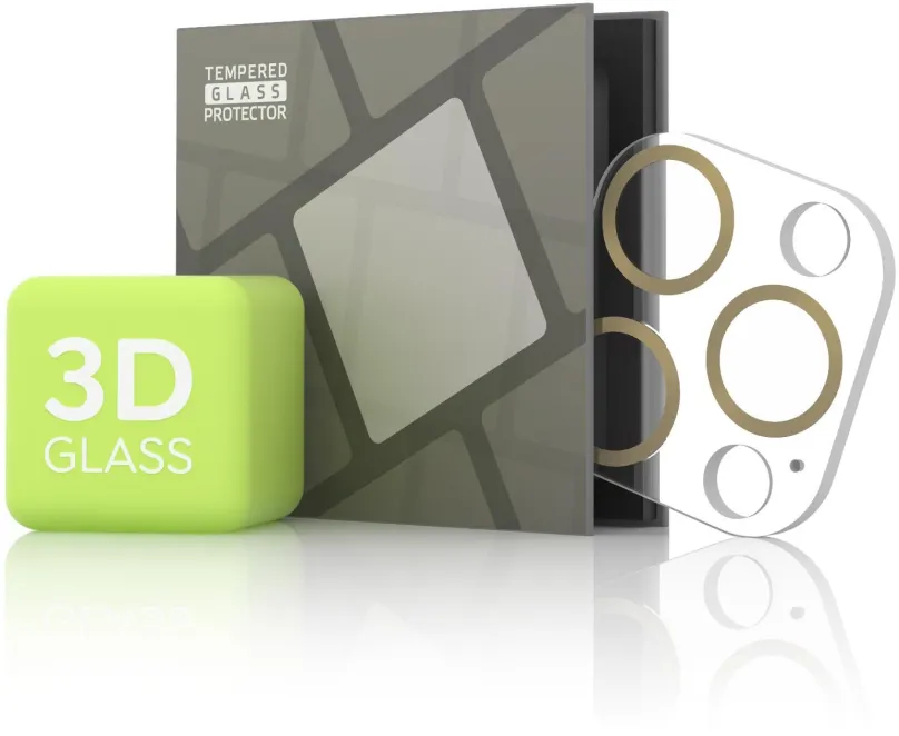Ochranné sklo na objektív Tempered Glass Protector pre kameru iPhone 12 Pro, zlatá