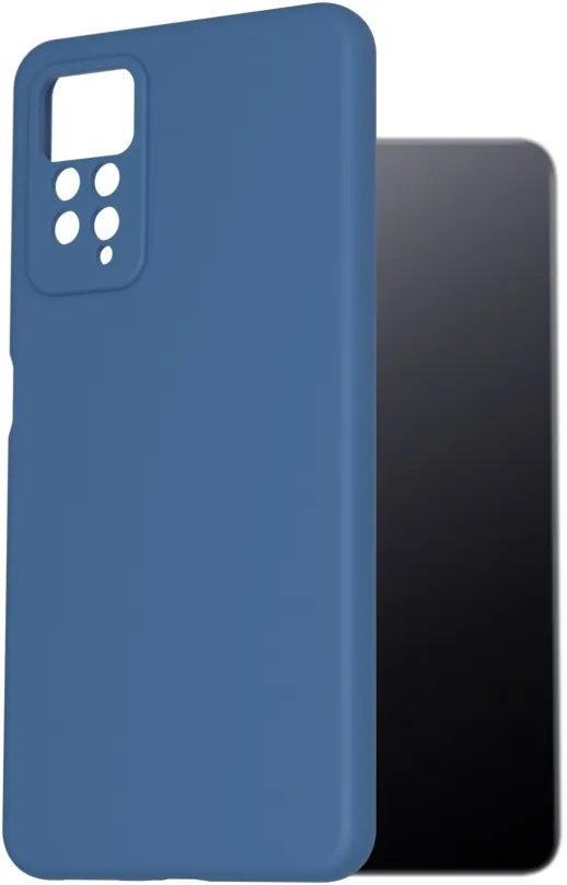 Kryt na mobil AlzaGuard Premium Liquid Silicone Case pre Xiaomi Redmi Note 11 Pre modré