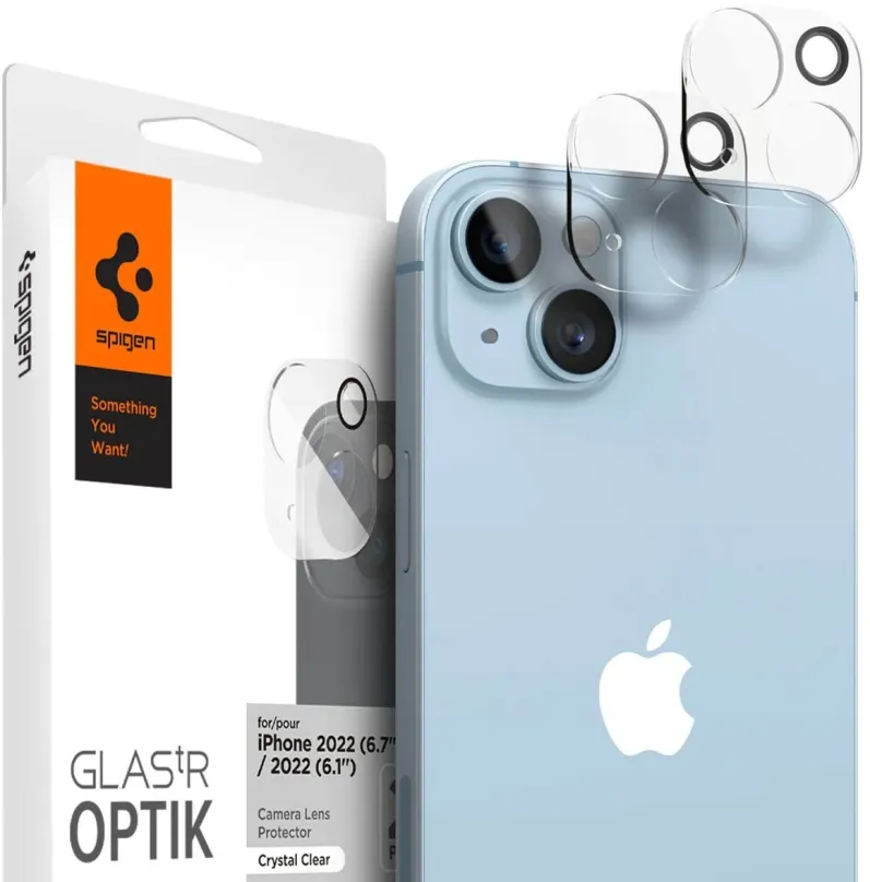 Ochranné sklo na objektív Spigen TR Optik 2 Pack Clear iPhone 14/iPhone 14 Plus