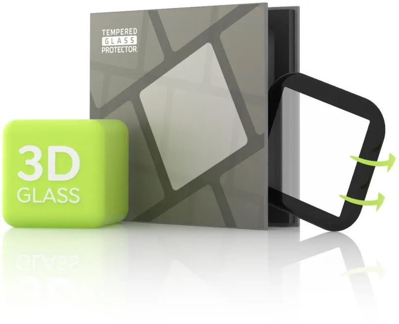 Ochranné sklo Tempered Glass Protector pre Fitbit Versa 2 - 3D GLASS, Čierne