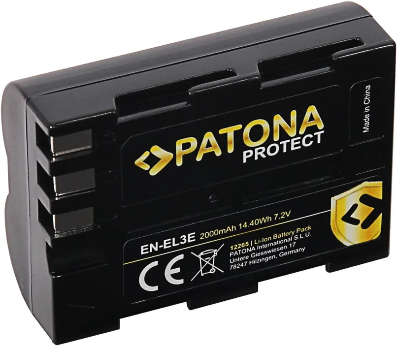 Batéria pre fotoaparát PATONA pre Nikon EN-EL3e 2000mAh Li-Ion Protect