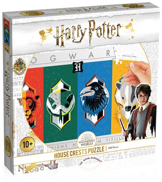 Puzzle Puzzle - Harry Potter - 500 ks - House Crests, pre dievčatá i chlapcov, 500 dieliko