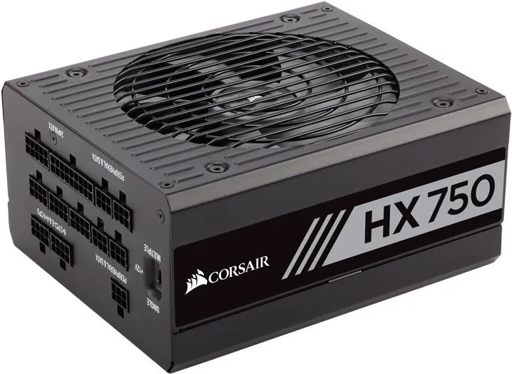 Počítačový zdroj Corsair HX750, 750W, ATX, 80 PLUS Platinum, účinnosť 92%, 4 ks PCIe (8-pi