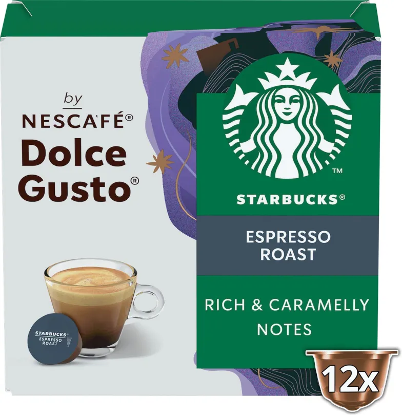 Kávové kapsule STARBUCKS® Dark Espresso Roast by NESCAFE® DOLCE GUSTO® kávové kapsule 12 ks