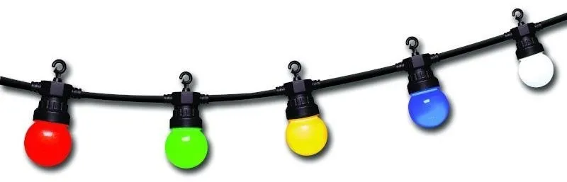 Svetelná reťaz Vonkajšia svetelná reťaz PS066 s 20 farebnými žiarovkami