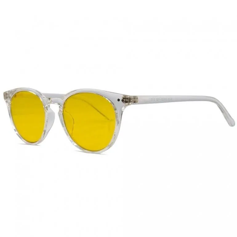 Okuliare Sleep-2R štýlové okuliare proti modrému a zelenému svetlu, žlté