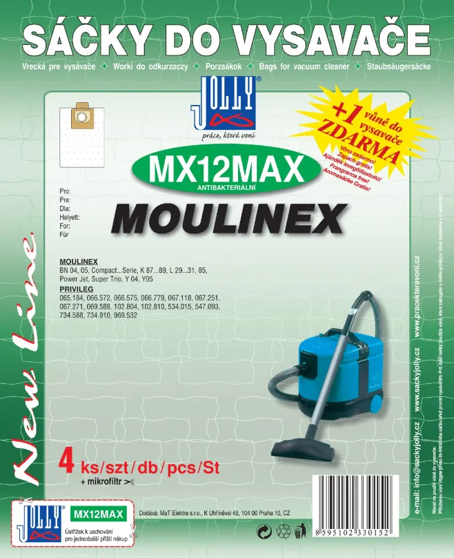 Vrecká do vysávača Vrecká do vysávača MX12 MAX - textilné